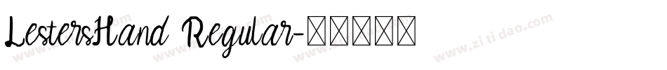 LestersHand Regular字体转换